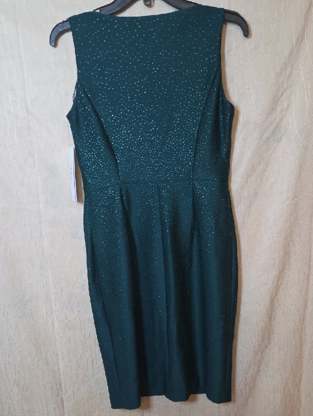 Calvin Klein Dark Green Sleeveless Midi Sheath Dress - Picture 3 of 11